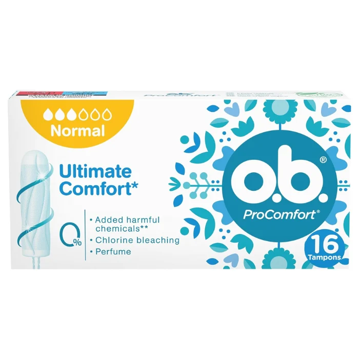 o.b. Assorbenti Interni ProComfort Normal Flusso da Medio a Intenso 16 Assorbenti