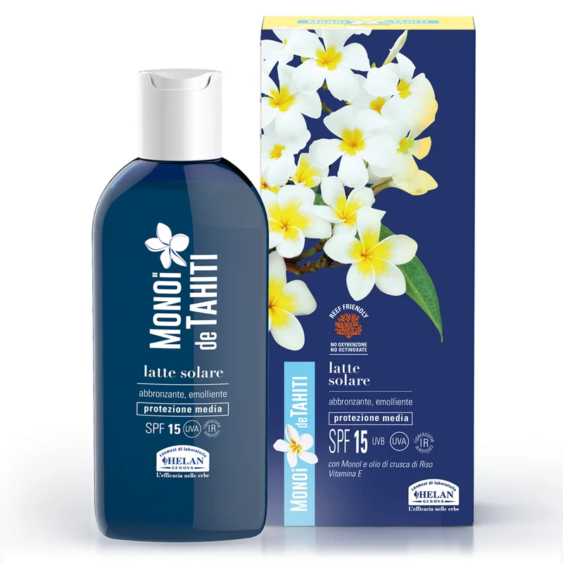 Monoi de tahiti Latte Solare abbronzante Spf 15+ 200ml