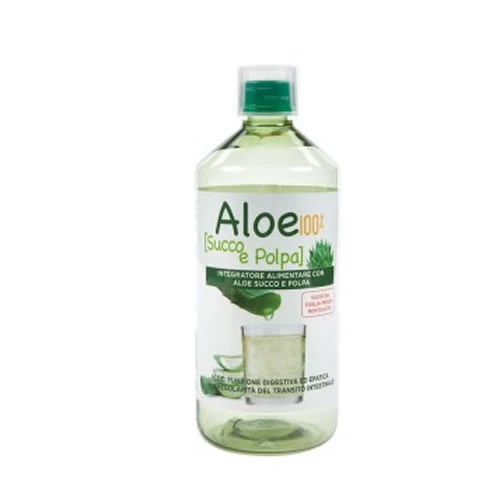 ALOE VERA SUCCO E POLPA 1000 ML SENZA ZUCCHERI AGGIUNTI SENZA GLUTINE NATURALMENTE PRIVO DI LATTOSIO
