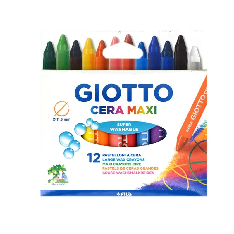 Pastello cera Giotto Maxi - 12 colori