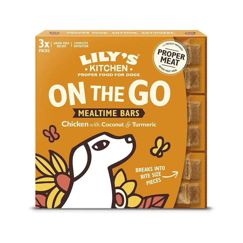 Lily's Kitchen Chicken On the Go Bars Adult Dog 3x40g