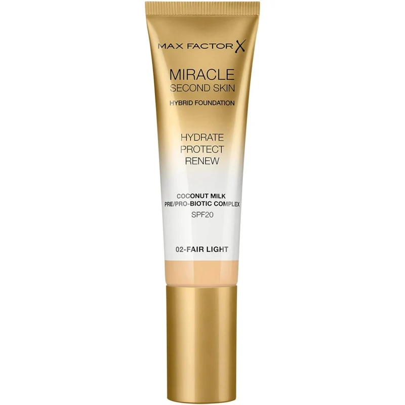 Max Factor Miracle Second Skin Fondotinta Liquido 30ml 02-Fair Light