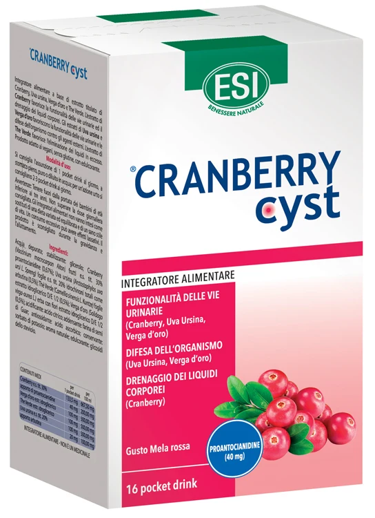 Esi cranberry cyst pocket drink 16 bustine