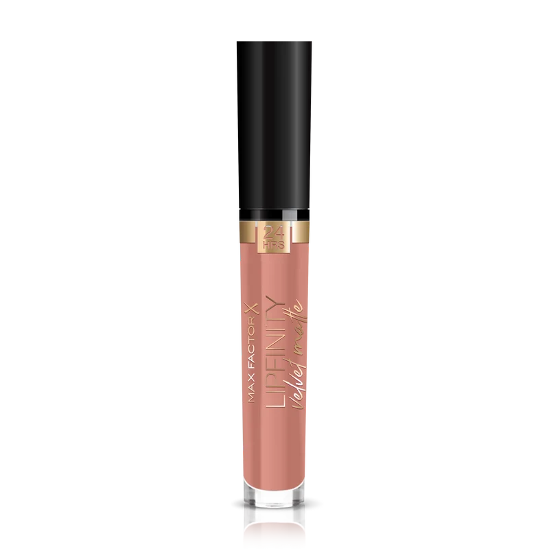 Max Factor Rossetto Matte Liquido Lipfinity Velvet Matte, Idratante, Waterproof e No Transfer, 40 Luxe Nude