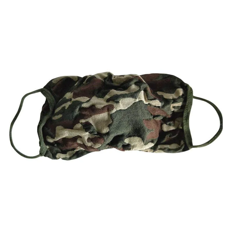 Mascherina Protettiva Lavabile Adulti Camouflage 3 Pezzi