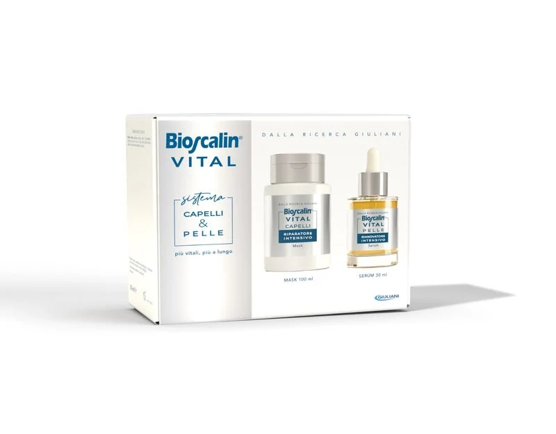 Bioscalin Vital cofanetto Sistema Capelli & Pelle maschera capelli 100ml + siero viso e collo 30ml