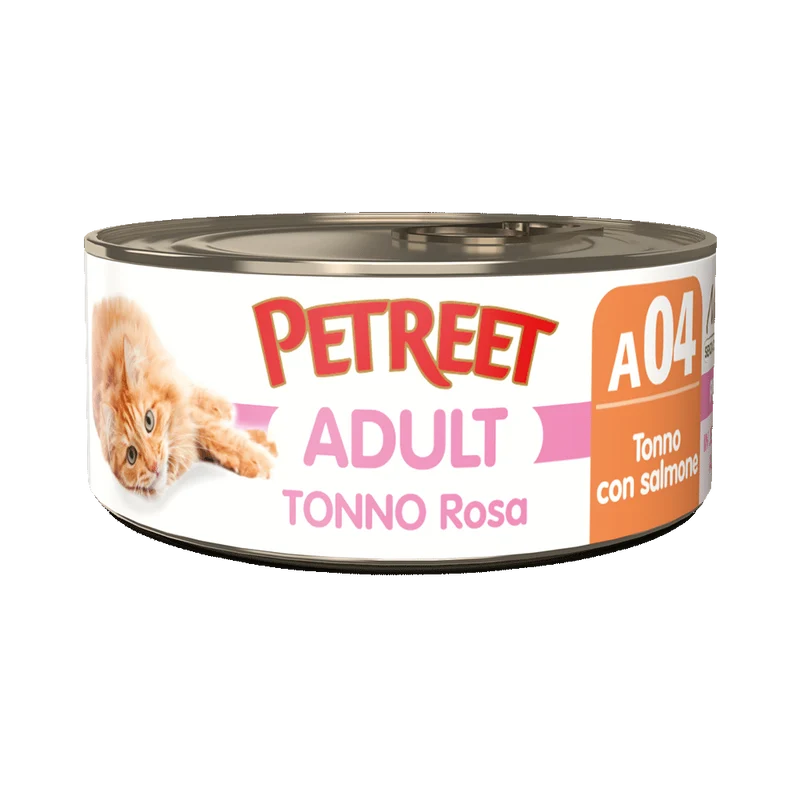 Petreet Adult Tonno Rosa Con Salmone Per Gatti Lattina 70g