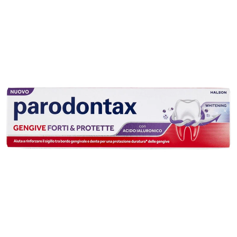 Parodontax Dentifricio Gengive Forti & Protette Whitening con Acido Ialuronico 75 ml