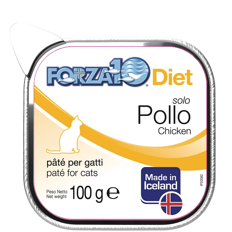 Forza10 Solo Diet Pollo Paté Per Gatti Adulti Vaschetta 100g