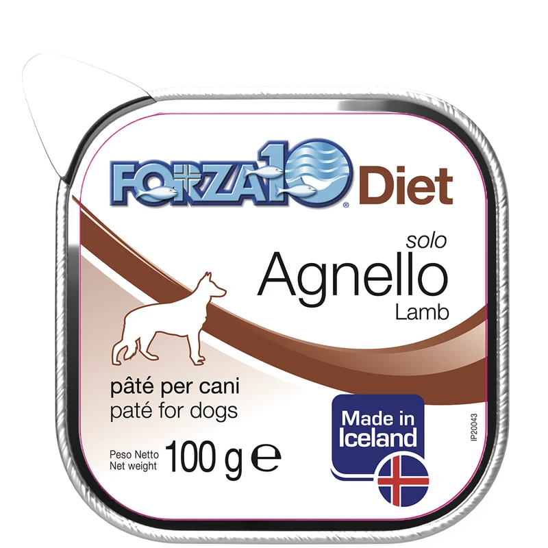 Forza10 Solo Diet Agnello Paté Per Cani Adulti Vaschetta 100g