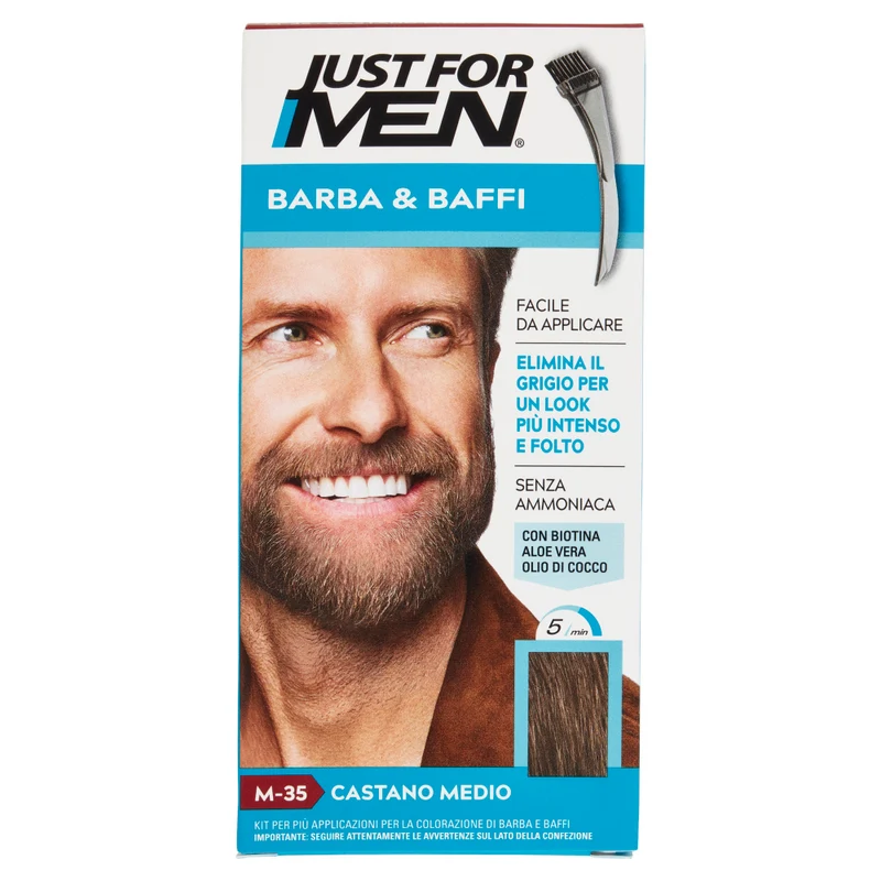Just For Men - Kit Colorazione Barba & Baffi - Castano Medio