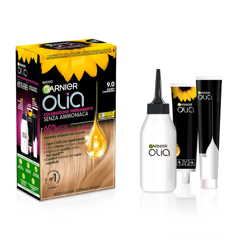 Garnier Tinta Capelli Olia, Colorazione permanente senza ammoniaca Biondo Chiarissimo (9.0)