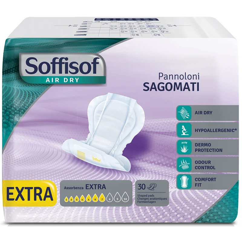 Soffisof - Pannoloni Sagomati Air Dry Extra - Busta 30 Pz