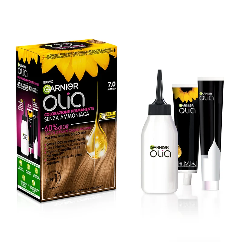 Garnier Tinta Capelli Olia, Colorazione permanente senza ammoniaca Biondo (8.0)