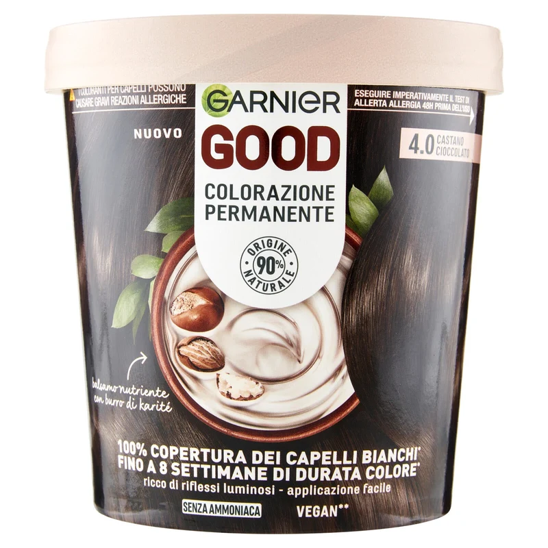 Garnier Good 4.0 Castano Cioccolato, colorazione permanente senza ammoniaca