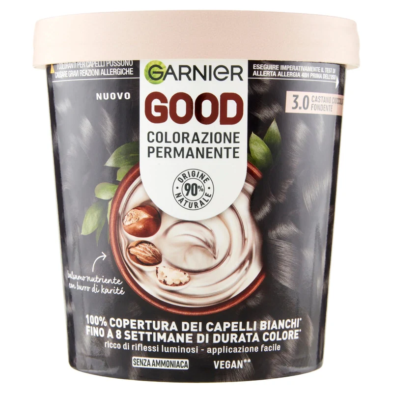 Garnier Good 3.0 Castano Cioccolato Fondente, colorazione permanente senza ammoniaca