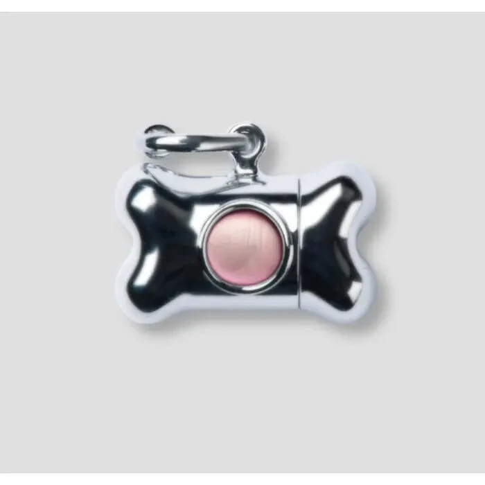 United Pets Bon Ton Nano Collezione Chrome Colore Argento Porta Sacchettini Igienici