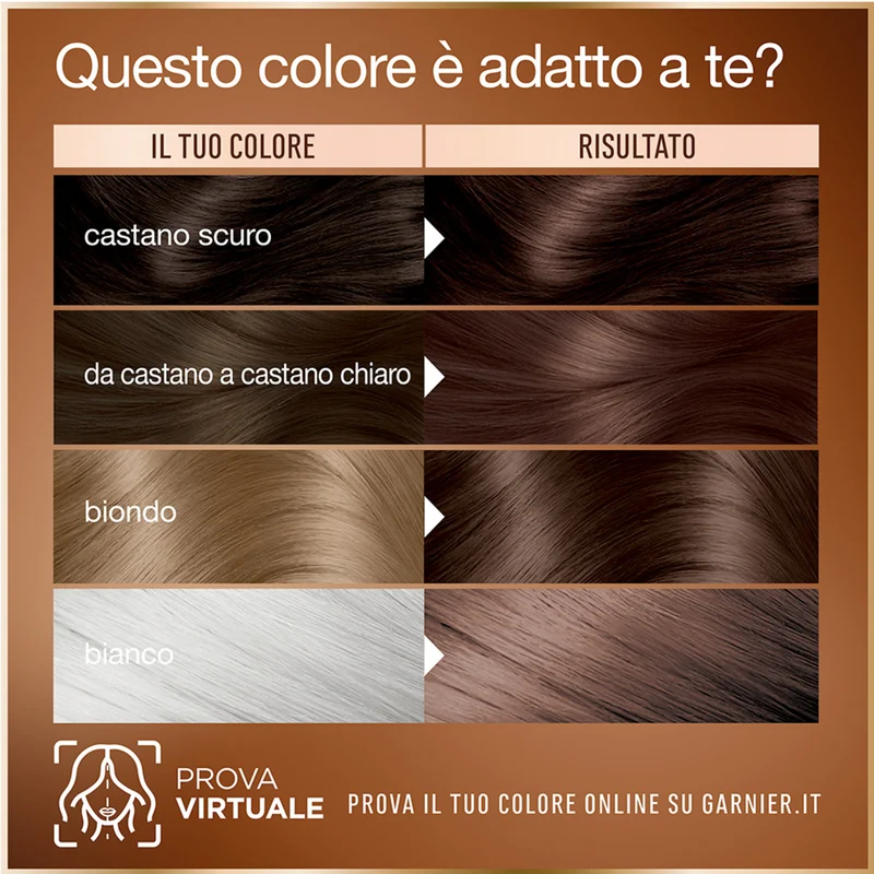 Garnier Good 5.0 Castano Moka, colorazione permanente senza ammoniaca, 90% di origine naturale