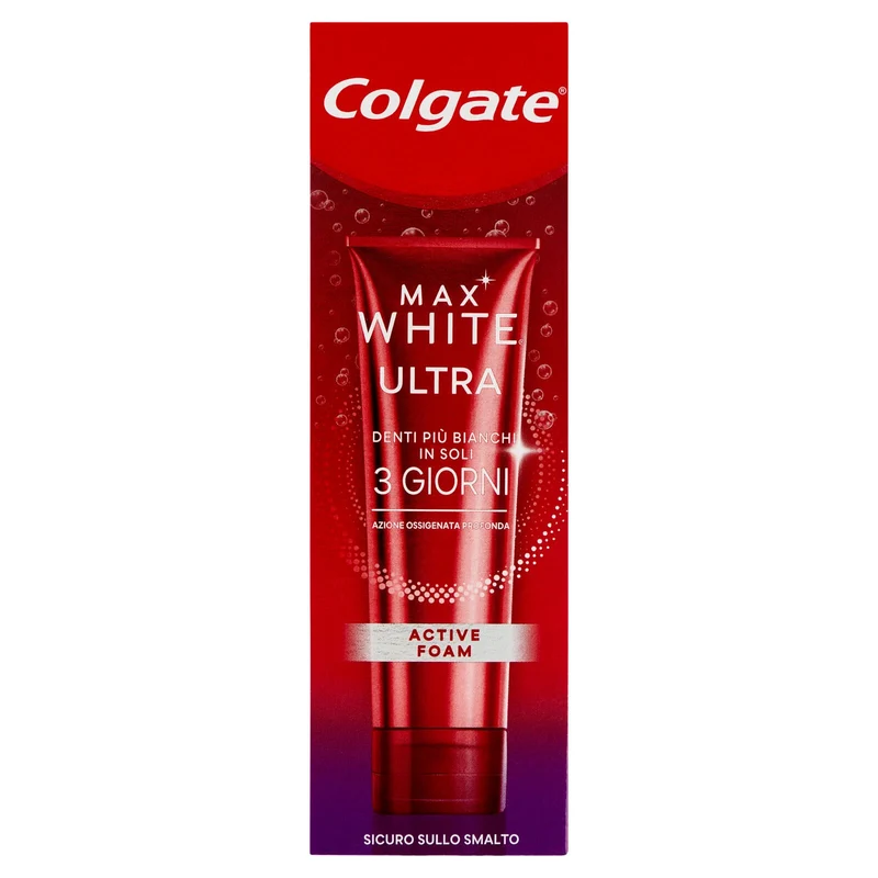 Colgate dentifricio sbiancante Max White Ultra Active Foam 50 ml