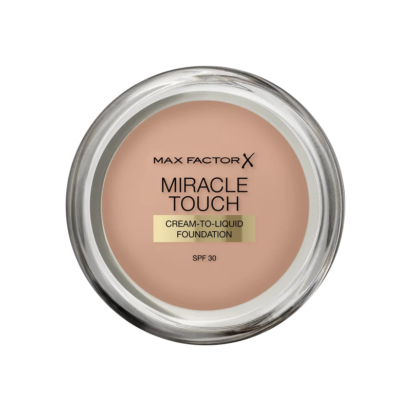 Max Factor Miracle Touch, Fondotinta Coprente con Acido Ialuronico, 070 Natural, 12 ml