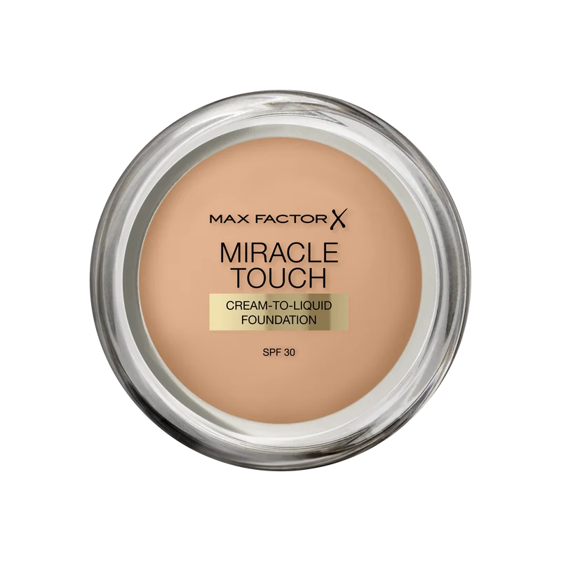 Max Factor Miracle Touch, Fondotinta Coprente con Acido Ialuronico, 060 Sand, 12 ml