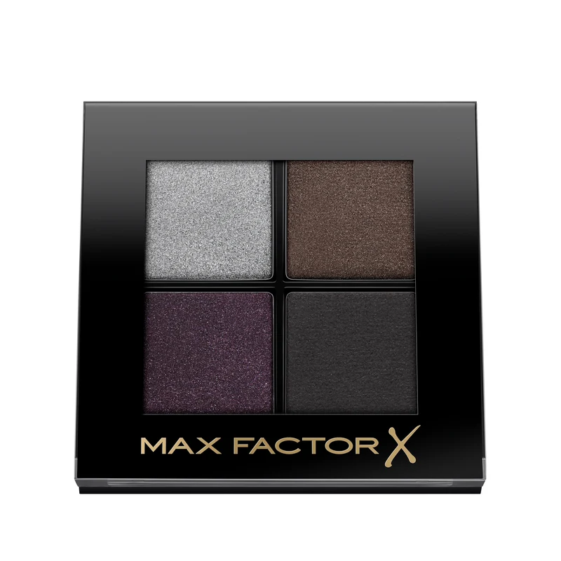 Max Factor Colour X-Pert Soft Touch Palette, 4 Ombretti dal Colore Intenso, Altamente Sfumabili, 005 Misty Onyx