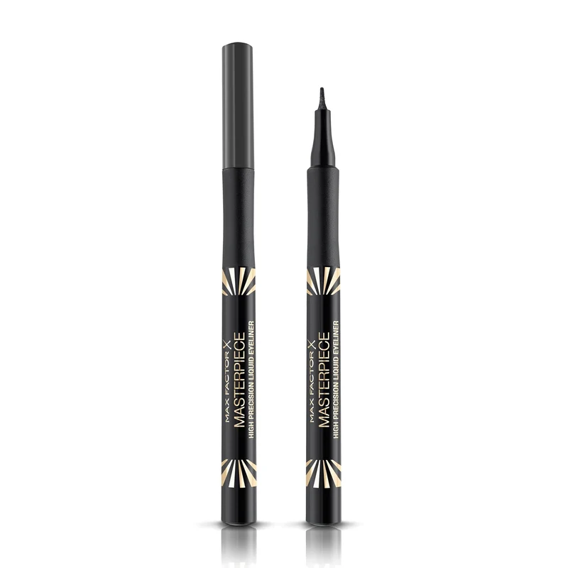 Max Factor - Eyeliner Penna Masterpiece High Precision - Punta a Spatola per Tratto Spesso e Sottile - 15 Charcoal - 1 g