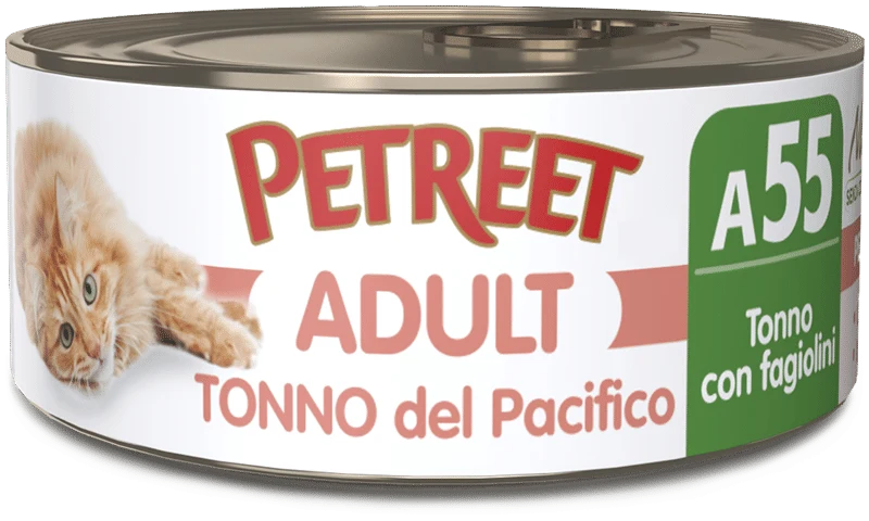Petreet Adult Tonno Del Pacifico Con Fagiolini Per Gatti Lattina 70g