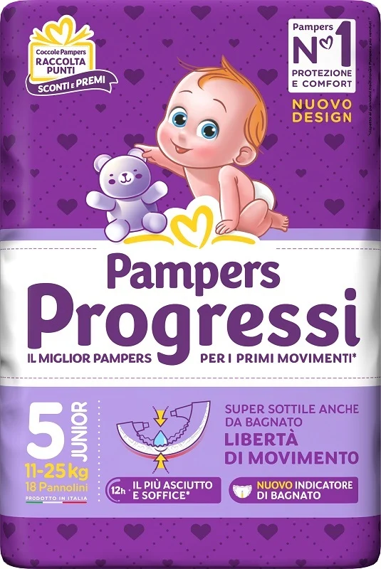 Pampers progressi junior 18 pezzi