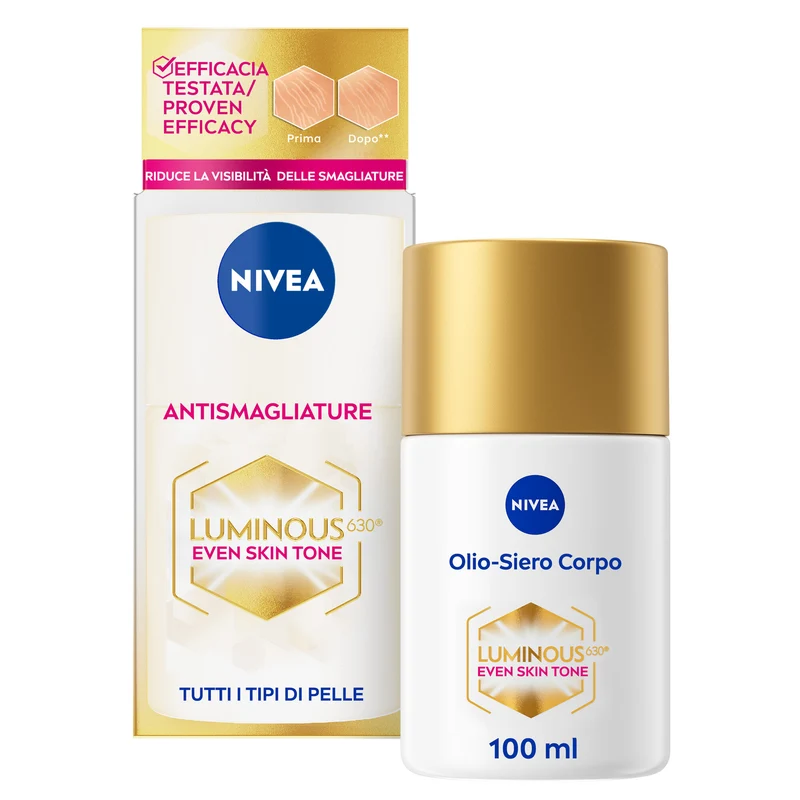 Nivea Luminous630 Olio-siero Corpo Antismagliature 100 ml Olio Per La Cura Corpo Antismagliature