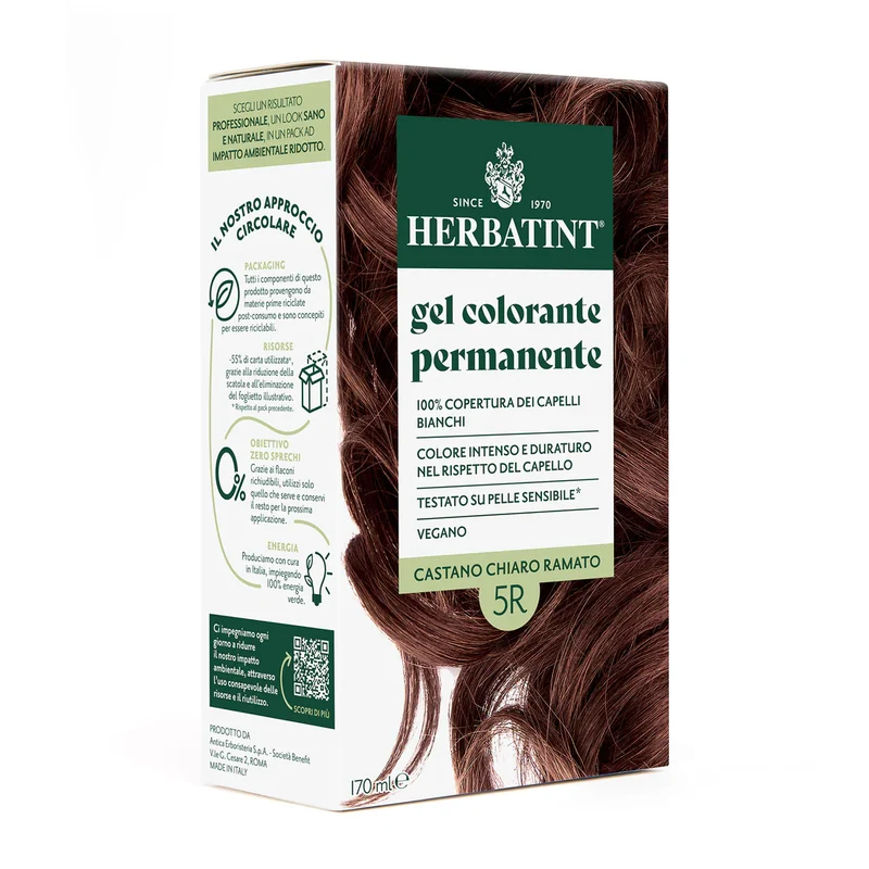Herbatint Tinta Capelli Gel Permanente 5r Castano Chiaro Ramato 170 ml