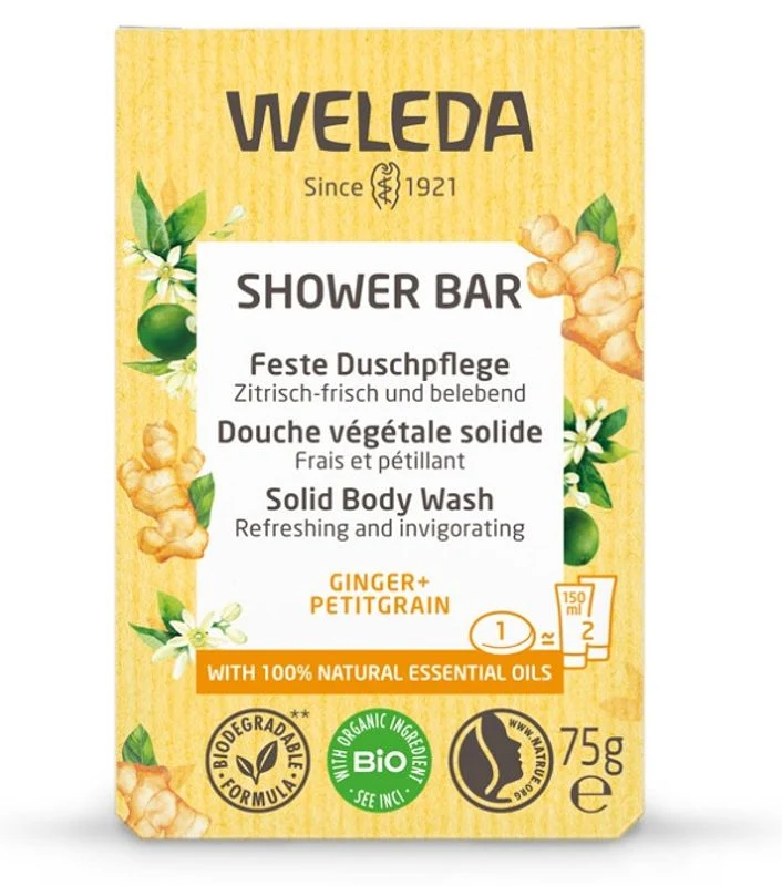 Weleda Shower Bar Zenzero + Petigrain bagnodoccia solido 75g