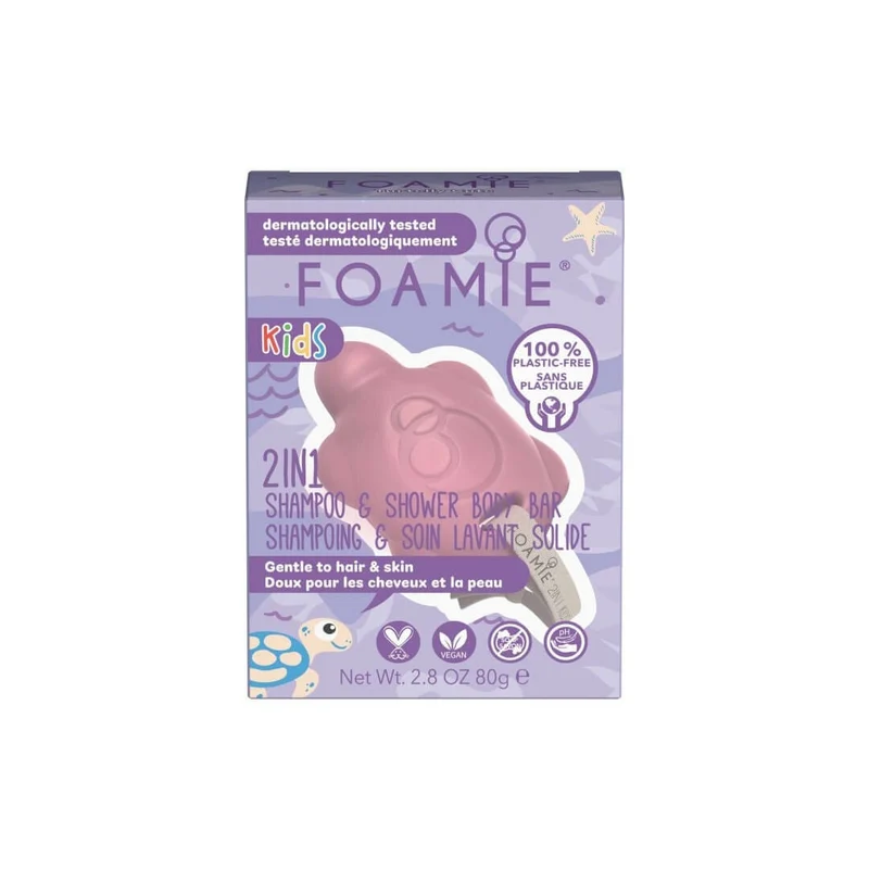 Foamie Kids 2 In 1 Shampoo E Docciaschiuma Solido Turtelly Cute 80g