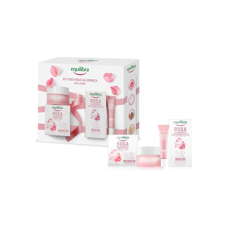Equilibra Viso Kit Viso Rosa Ialuronica Anti-aging
