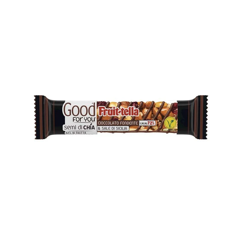 Fruittella Good for You barretta semi di chia cioccolato fondente e sale di Sicilia 36g