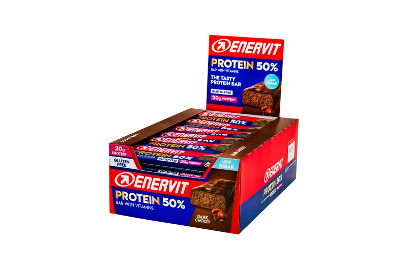 Enervit Protein Bar 50% Dark Choco 30 Barrette Da 40g