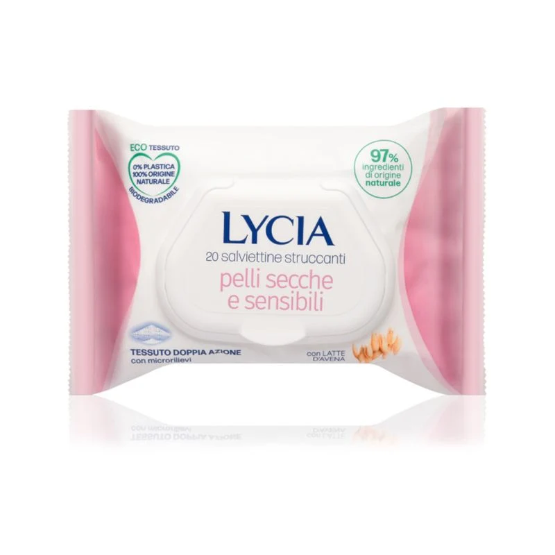 Lycia Salviettine Struccanti Pelli Secche E Sensibili 20 Pezzi