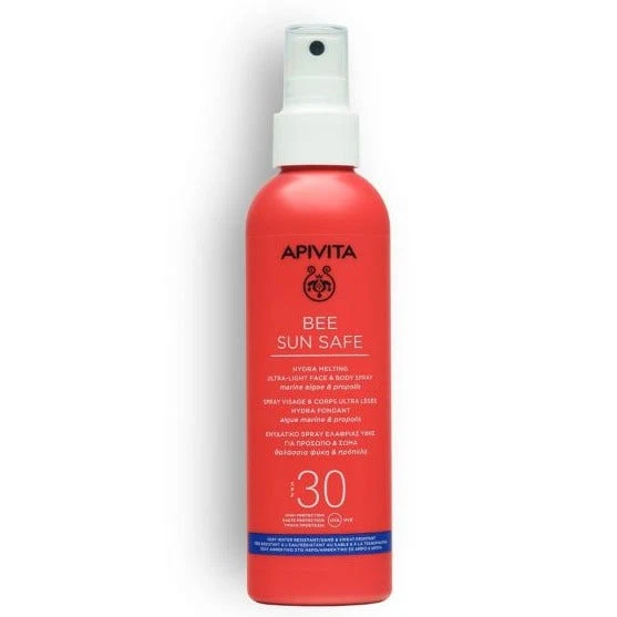 Apivita Bee Sun Safe Spray Hydra Melting Viso e Corpo Ultra-Leggero SPF30 200ml