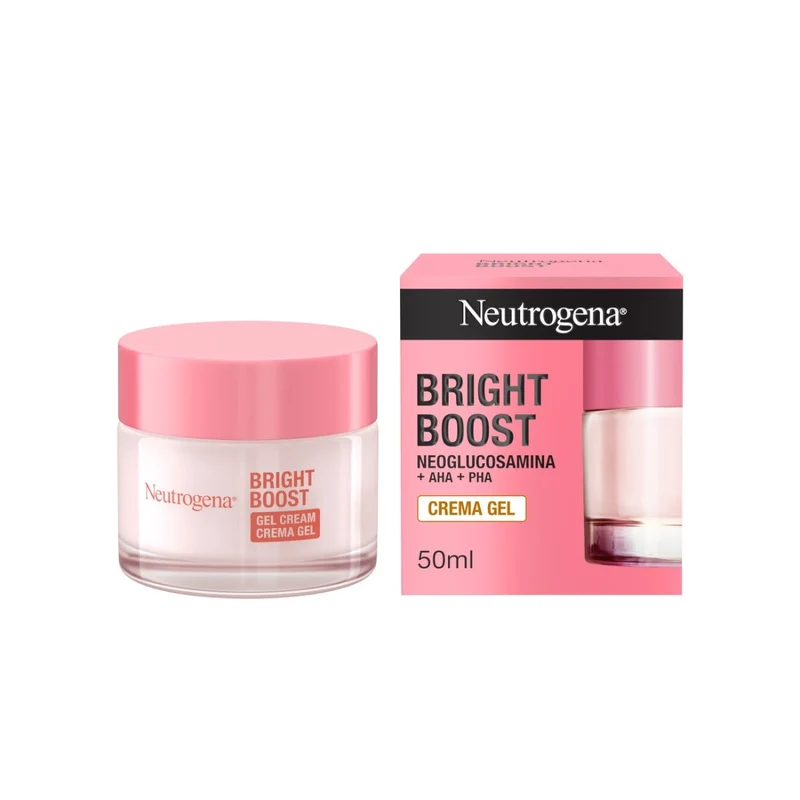 Neutrogena Bright Boost Crema Idratante per Viso Crema Gel Illuminante Viso con Neoglucosamina 50ml