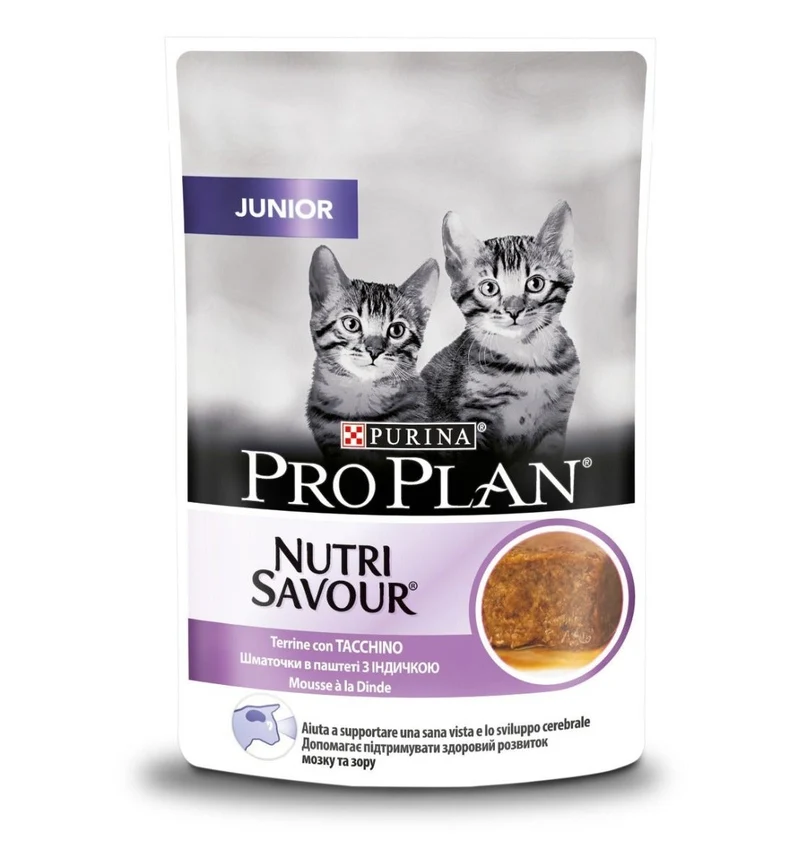 Purina Pro Plan Nutri Savour Junior Gatto Pezzetti Tacchino In Mousse Bustina 85g