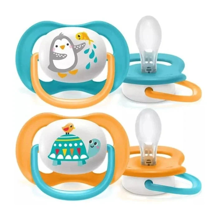 Avent Succhietto Ultra Air Collection 0-6 Mesi Mixed Collezione Animali 2 Pezzi
