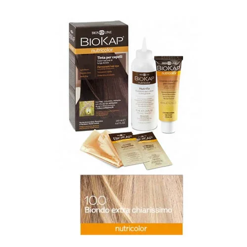 BIOKAP NUTRICOLOR 10,0 NEW BIONDO EXTRA CHIARISSIMO TINTA TUBO + FLACONE