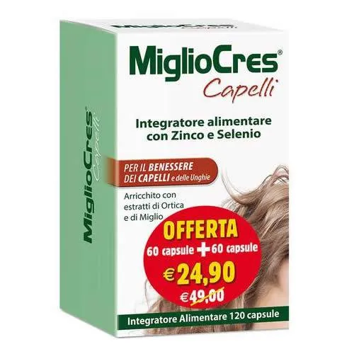 MIGLIOCRES CAPELLI 60 CAPSULE + 60 CAPSULE PROMOZIONE