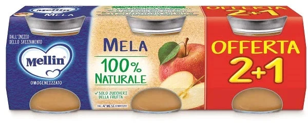 MELLIN OMOGENEIZZATO MELA 3PZ DA 100 G