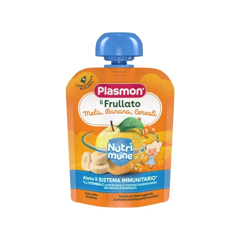 Plasmon Nutri-Mune Frullato Mela/Banana/Cereali 85g