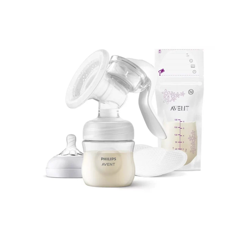 Avent Tiralatte Manuale Natural + 4 Coppette Assorbilatte + 5 Sacchetti Conserva Latte