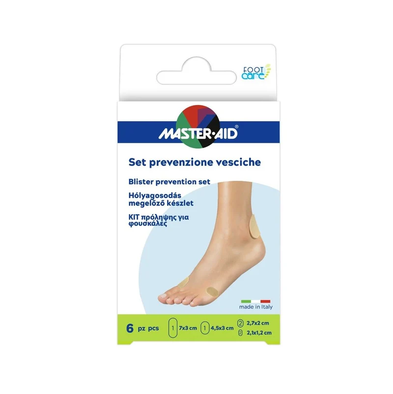 Master Aid Foot Care set prevenzione vesciche 6 cerotti