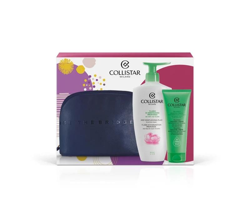 Collistar Cofanetto Fluido Idratazione Profonda 400ml + Talasso-Scrub 150 g + Travel-Bag