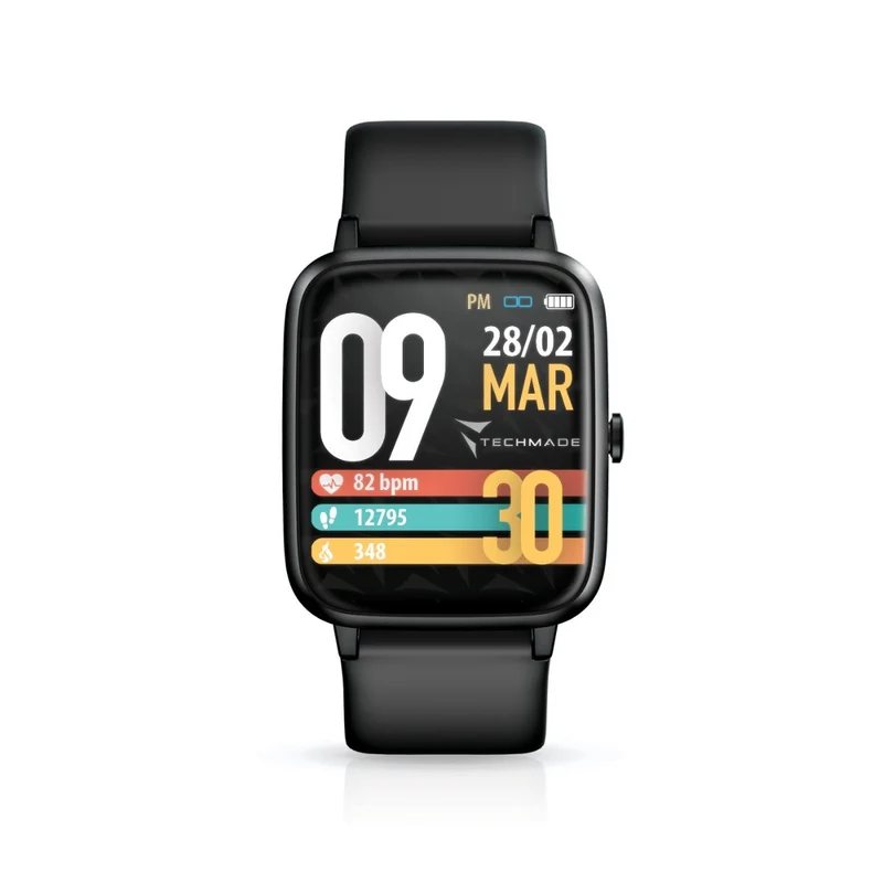 Techmade Smartwatch Sport Con GPS Integrato Colore Black