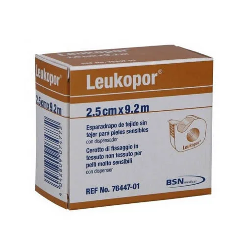 CEROTTO IN ROCCHETTO LEUKOPOR IPOALLERGENICO TESSUTO NON TESSUTO BIANCO 2,5X920 CM CON DISPENSER